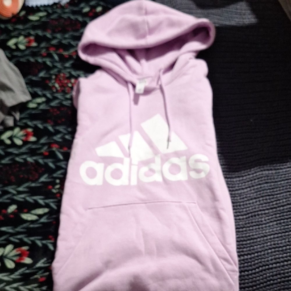 adidas Lavender Pullover Hoodie with White Logo Tag